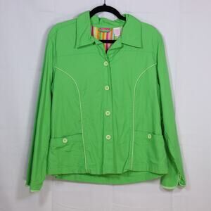 Title: Vintage Capagallo Lime Green Jacket Size 12 Preppy Y2K